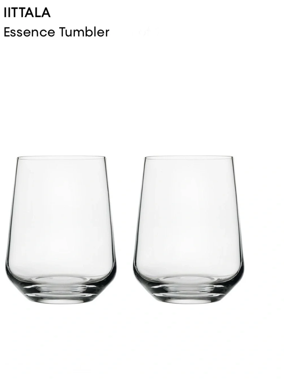 Iittala - Essence Tumbler x2 - 11.83 fl oz/35 cl - Clear - Like New